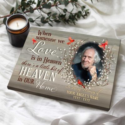 custom memorial photo gifts sympathy gift ideas there's a little bit of heaven in our home