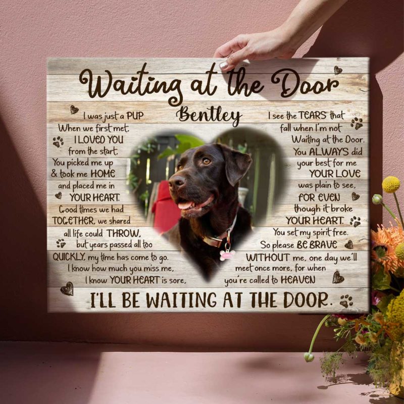 Custom Photo Pet Memorial Wall Art, Dog Passed Away Gift, Pets In ...