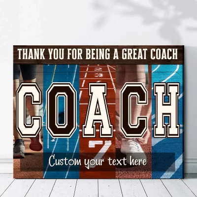 Custom Vintage Track and Field Gift for Coach