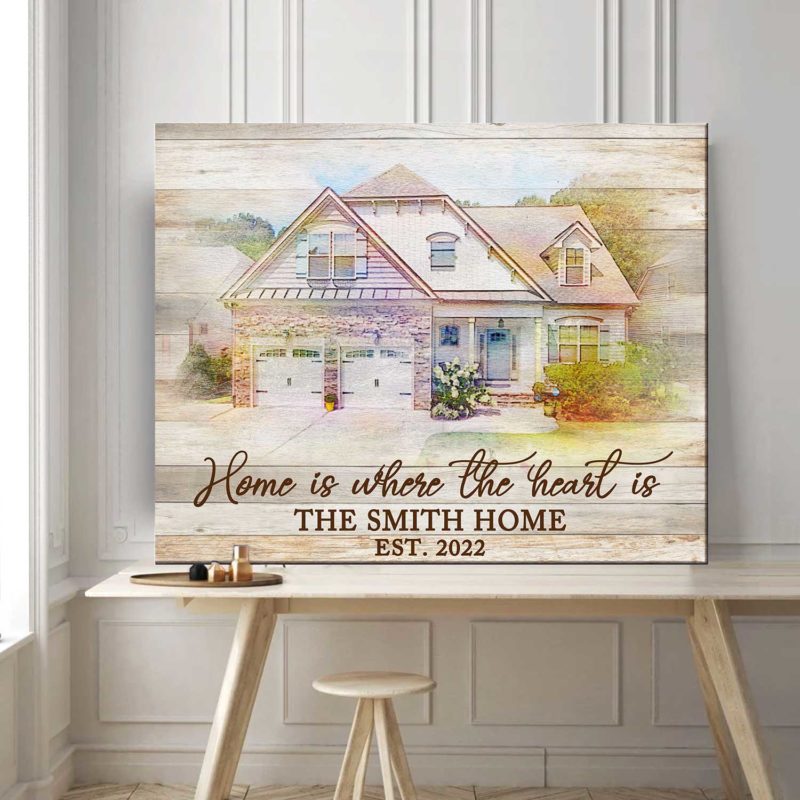 Housewarming Personalized Gifts New Homeowner Gift Personalized Home Portrait From Photo 4