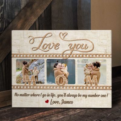 Personalized Photo Canvas for Mom Mothers Day Gifts from Son Mom Birthday Gift You Always Be My Number One