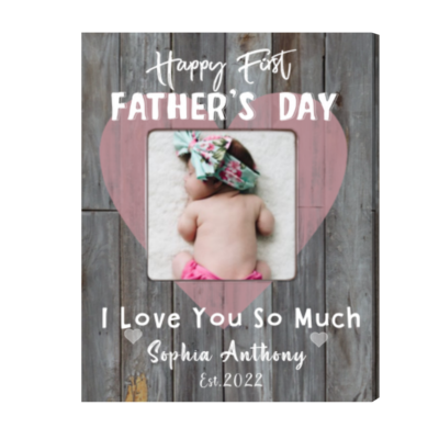 First Time Fathers Day Gift, 1st Father's Day Gift from Baby, Gift For First Time Dad Canvas Print