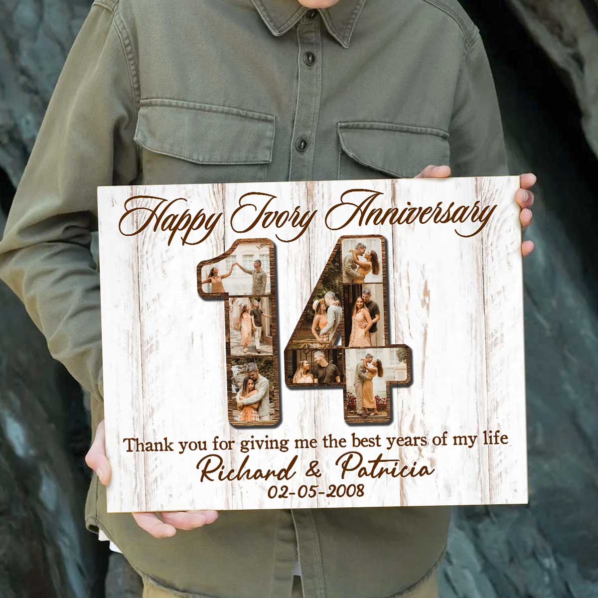 Personalzed Vory Annversary Gfts For Husband, 14th Annversary Gft