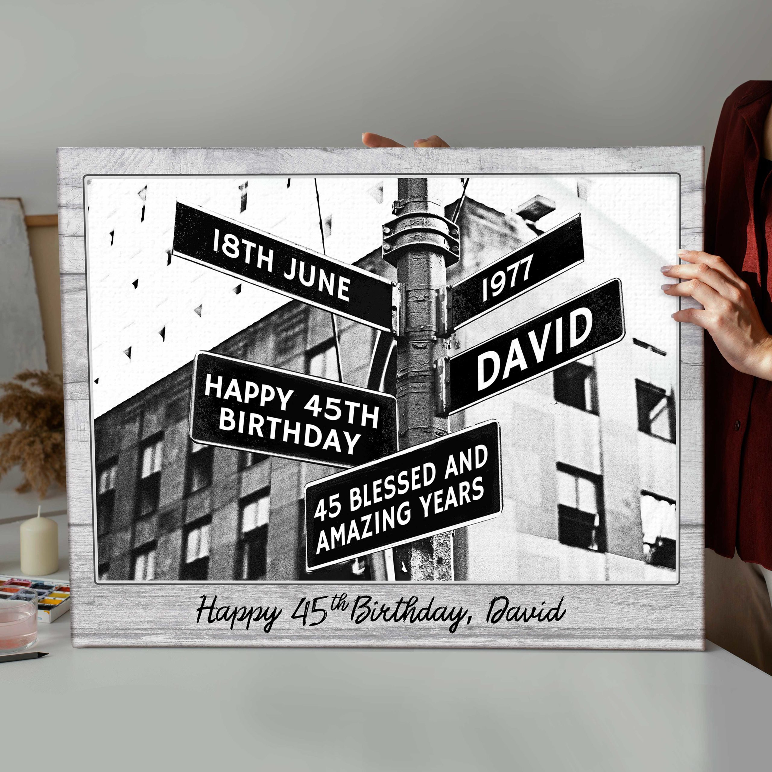 Personalized 45th Birthday Gift, Street Sign Custom, 45th Birthday Gift Ideas - Best Personalized Gifts For Everyone