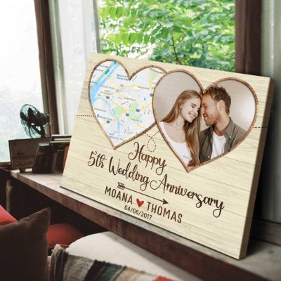 Personalized 5th Anniversary Gifts Map Print