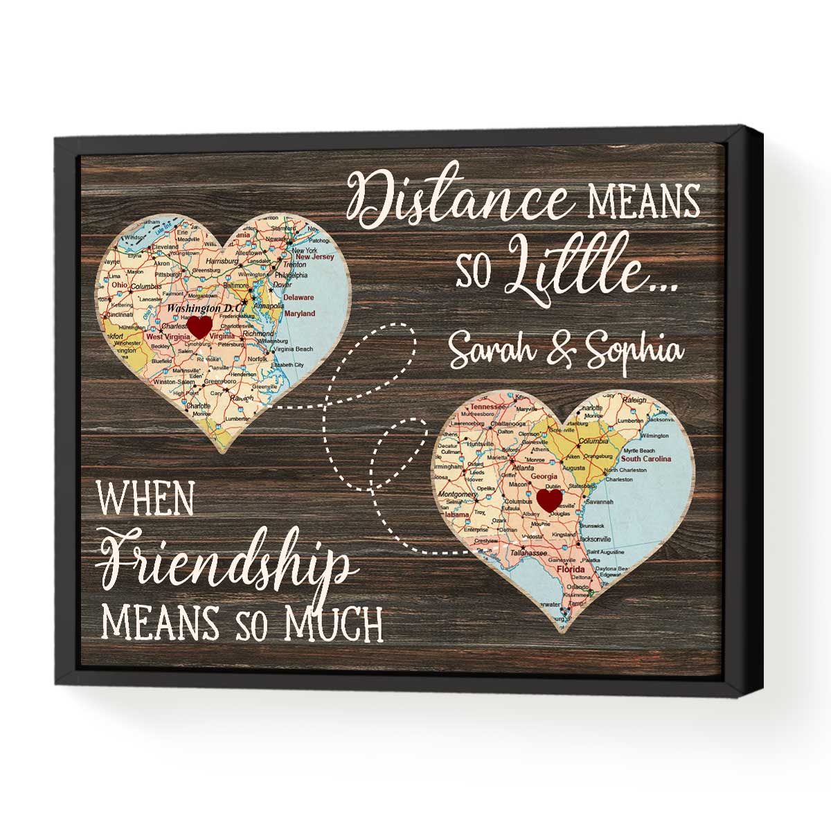 Personalized Best Friend Gifts Long Distance, Best Friends Photo Gifts,  Unique Gifts For Friends