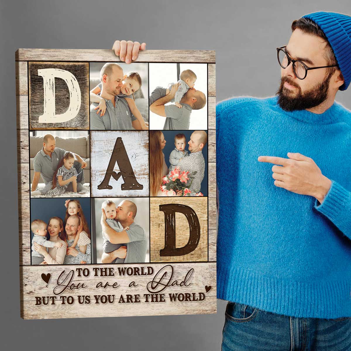 Wooden Photo Frame| Personalized Fathers Day Gifts