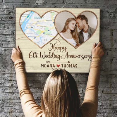 Personalized Iron Anniversary Gifts Map Print