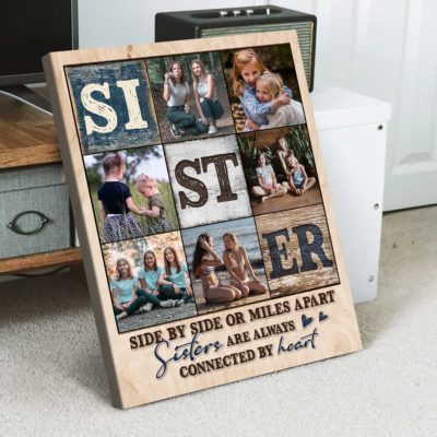 Personalized Sister Photo Collage Canvas Sister Photo Gifts Christmas Sister Gift