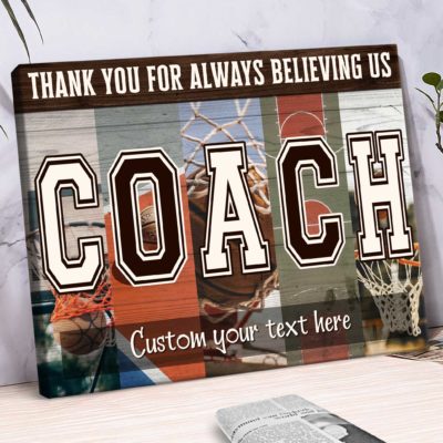 Personalized Vintage Basketball Gift for Coach