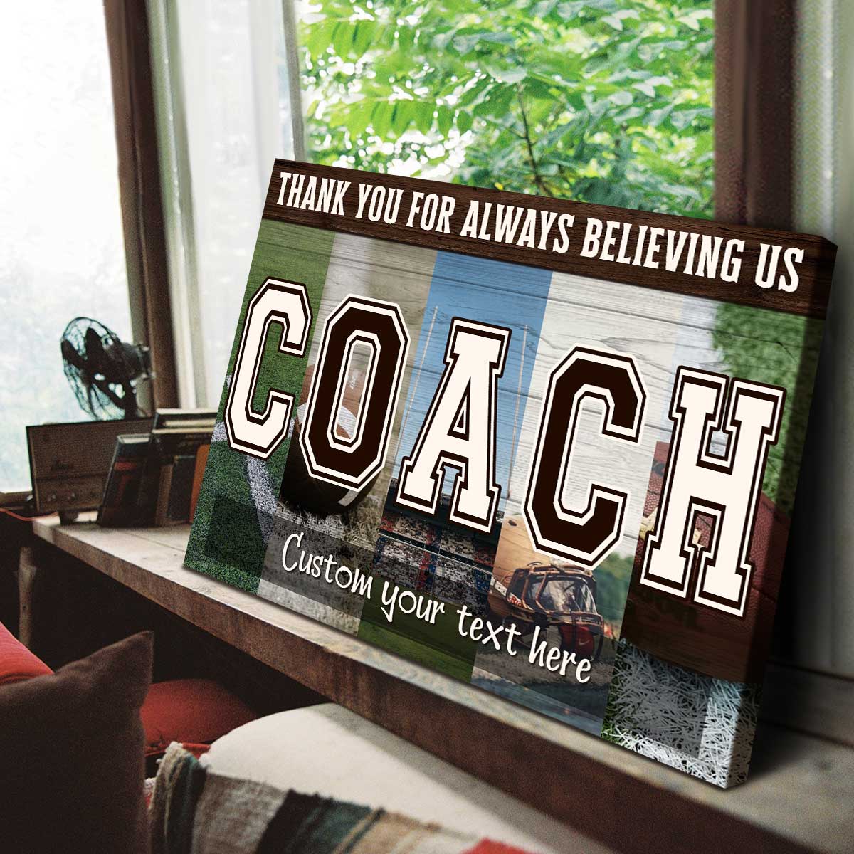 Personalized Vintage Football Coach Gift, Football Coach Gift Ideas, Football  Coach Thank You Gift