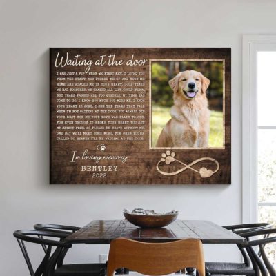 Waiting At The Door Pet Memorial Photo Gift