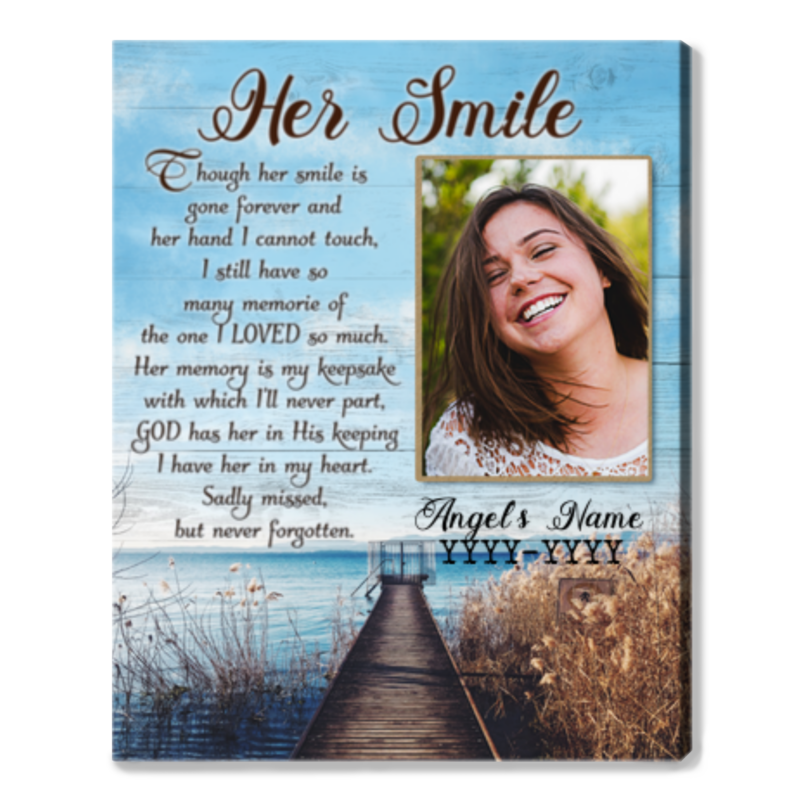 Custom Loss Of Sister Sympathy Gift, Loss of Sister Gift, Memorial Canvas for Sister
