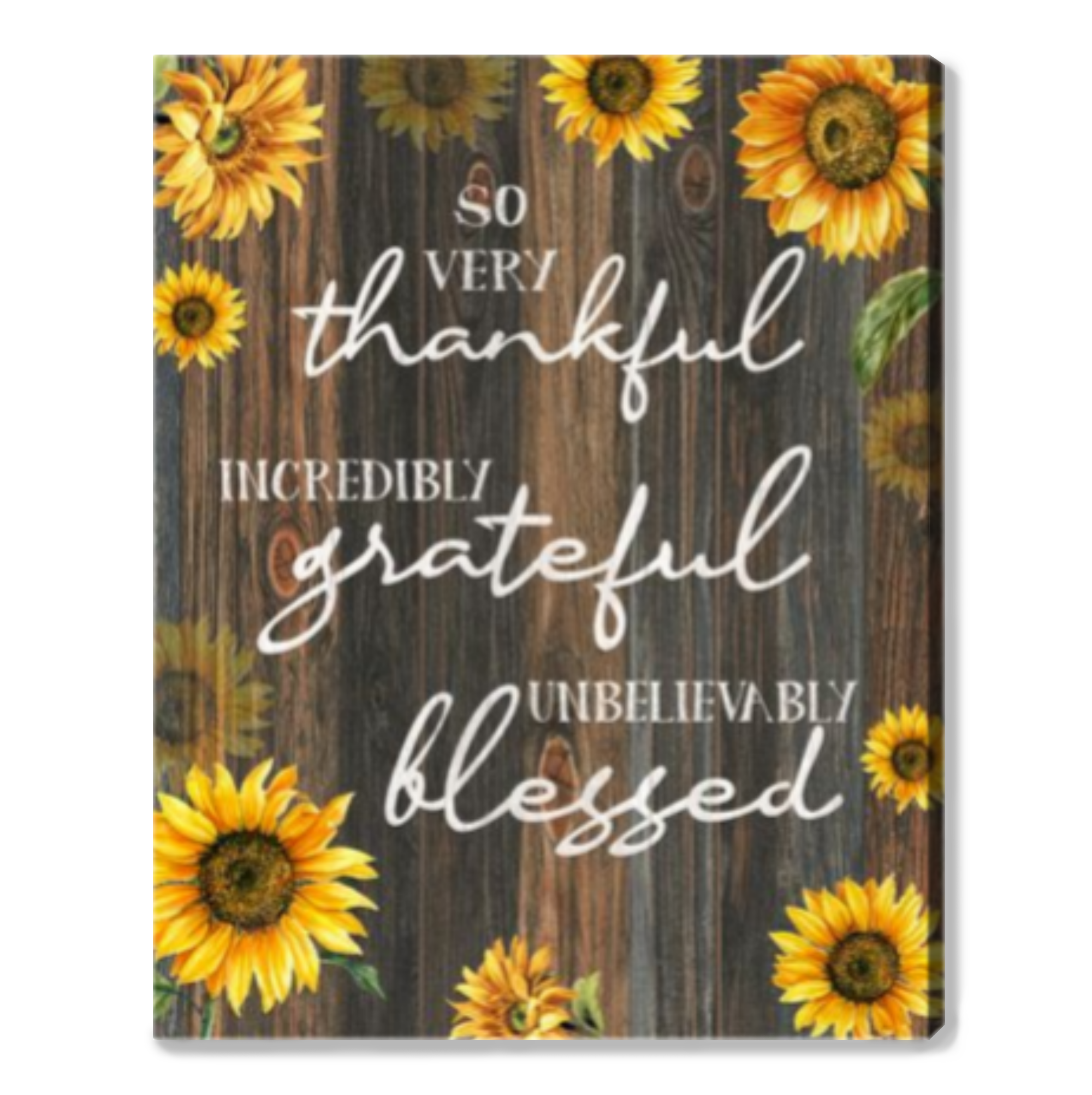 Sunflower Kitchen Decor Summer Decor Blessed Thankful Wooden