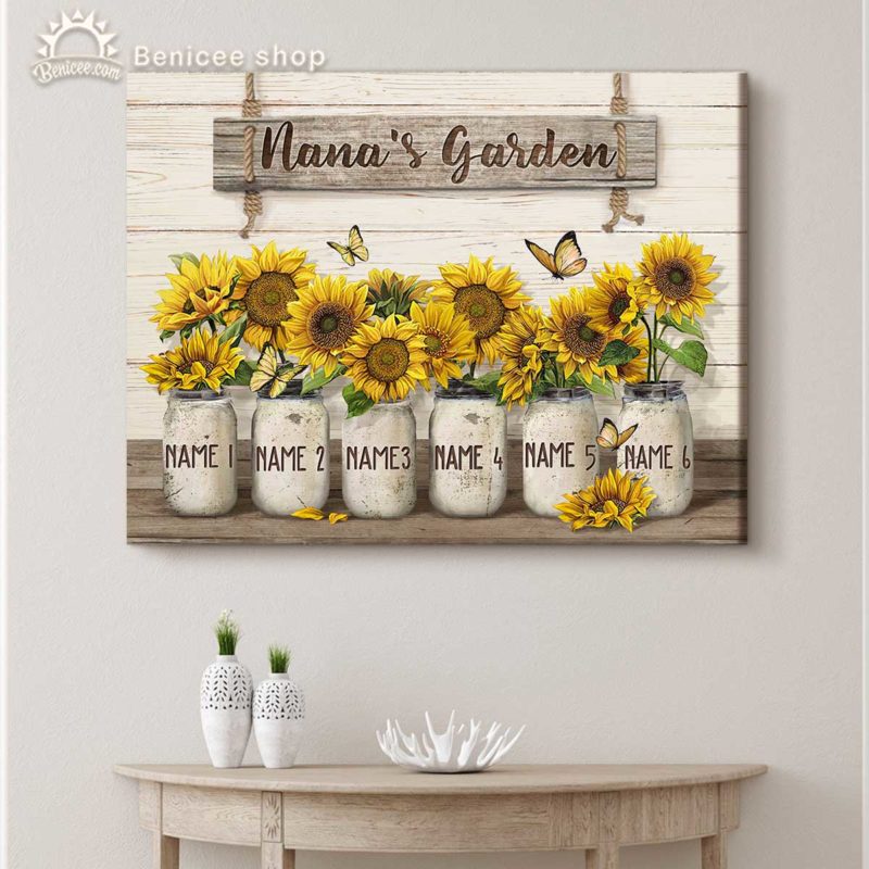 grandma's garden sign custom grandma gifts 2022 christmas gifts grandma's garden canvas