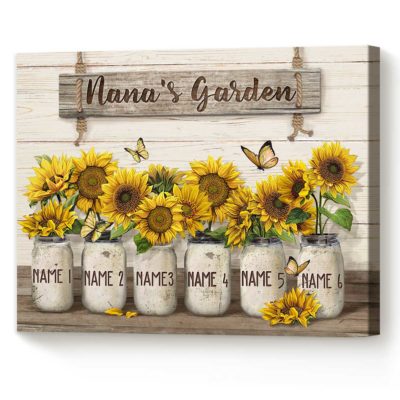 grandma's garden sign custom grandma gifts 2022 christmas gifts grandma's garden canvas