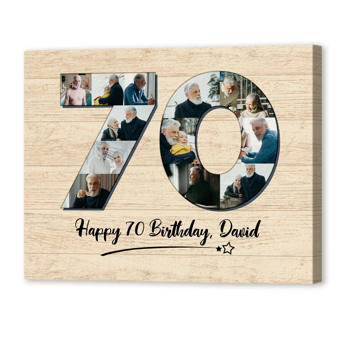 Personalised 70th Birthday Gifts for Her Photo Album UV-655