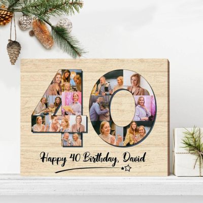 personalized 40th birthday gifts for her 40th birthday photo collage canvas 40th birthday gift idea