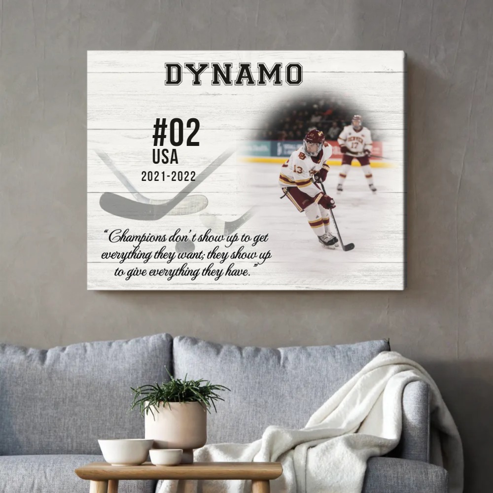 Hockey picture frame personalized, Hockey team gift engraved / 4x6 pho