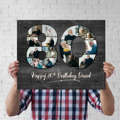 ea912251 4722 11ed 83ba 0242ac120002 Personalised 80th Birthday Gifts 80th Birthday Photo Collage Canvas 80th Birthday Gift Ideas 4