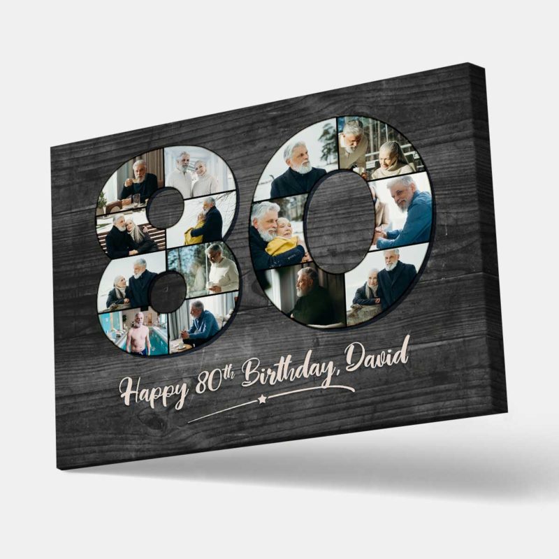 ea920ded 4722 11ed 83ba 0242ac120002 Personalised 80th Birthday Gifts 80th Birthday Photo Collage Canvas 80th Birthday Gift Ideas 3