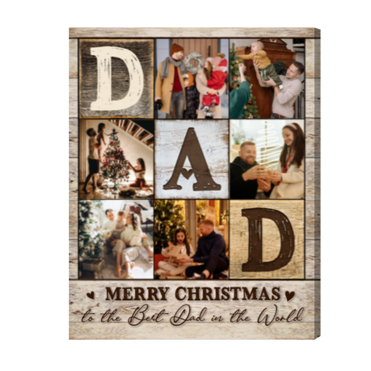 Personalized Daddy Photo Collage Print, Husband Fathers Day Gift