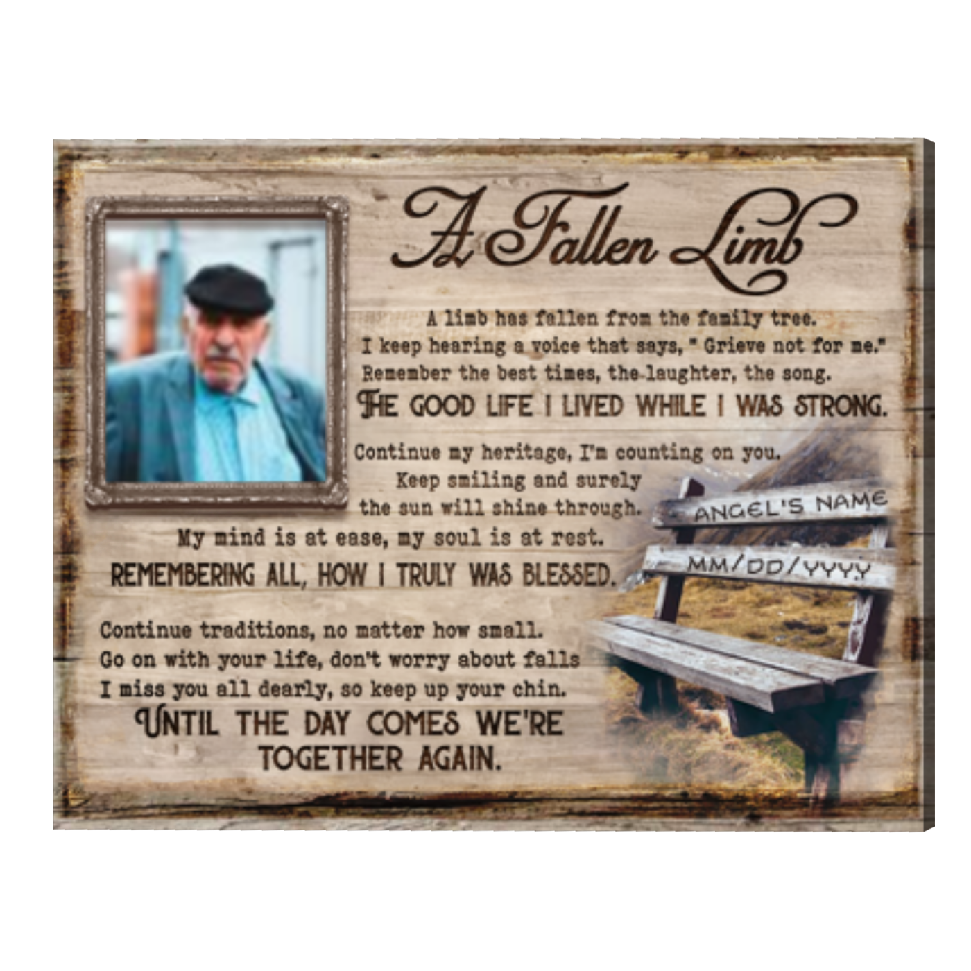 Personalized Sympathy Gifts, Memorial Picture Frame With Memorial Poems ...