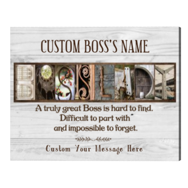 Personalized Boss Lady Wall Art, Christmas Gift for Boss Female, Custom Boss Lady Gift, Keepsake for Boss Lady, Boss Gift for Women, Female Manager